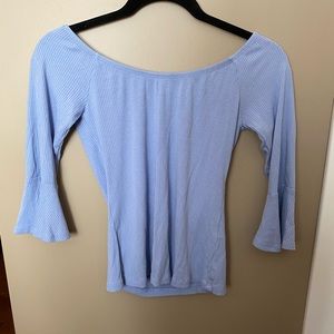 Baby blue off the shoulder top